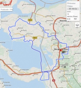 90 km route Tour de Tube