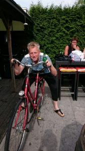 Walter heeft toch nog even op een fiets gezeten!